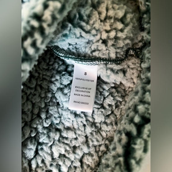 La Hearts Green Sherpa Quarter-zip Pullover Size Small - Picture 13 of 13